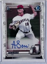 2020 1st Bowman Draft Chrome ~ Adam Seminaris ~ #CDA-ASE ~ Autograph ~ Angels