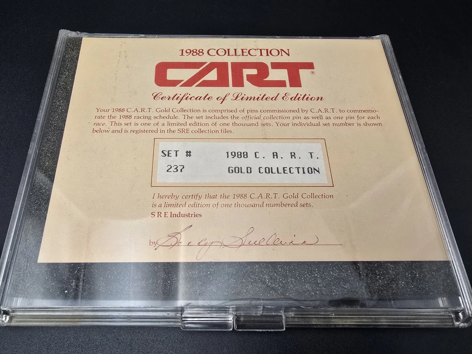 1988 CART Gold Collection Limited Edition Hat Pins Indy Car Racing Lot Of 16 Set - Image 2 of 4