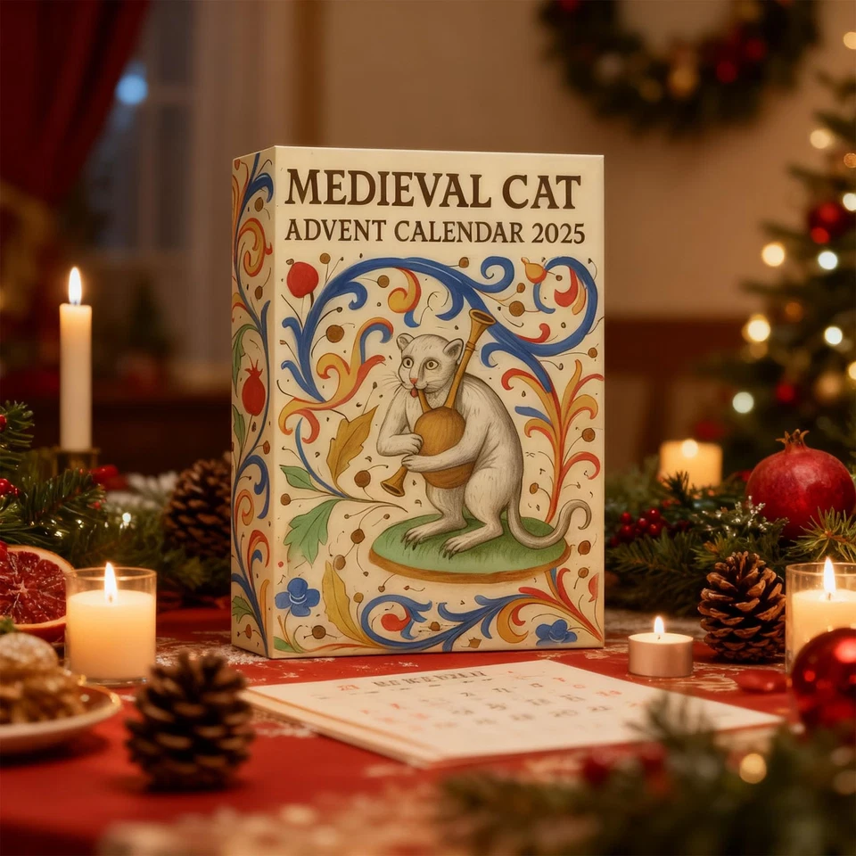 Medieval Cat Advent Calendar 2025 24 Days Christmas Holiday Giffts Countdown - Image 4 of 4