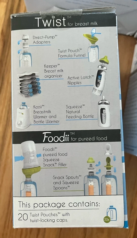 NUEVO LOTE DE 9 CAJAS/180 BOLSAS - Kiinde Twist Pouch Bolsas de almacenamiento de leche materna 853852003022 Foto 3 de 4