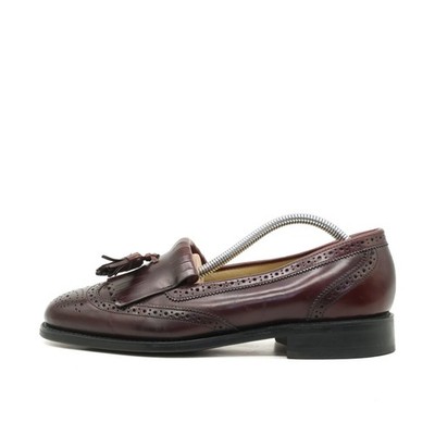 Bostonian Herren Loafer EU 40,5 Impression Bordeaux Leder Fransen Slipper