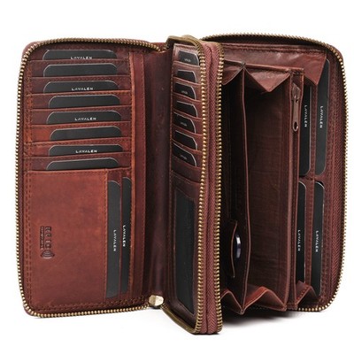 Portafoglio Donna In Pelle Made In Italy Artigianale Con Zip - Foto 11