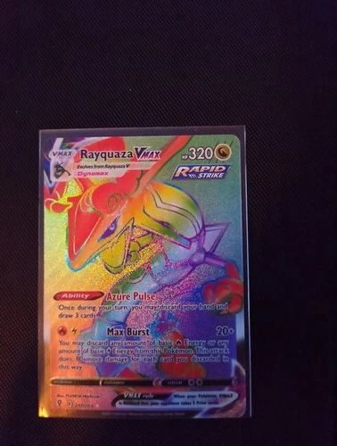 Rayquaza VMAX 217/203 Pokémon TCG Evolving Skies Secret Rare Rainbow 10contender