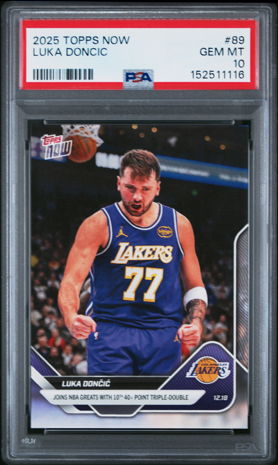 2025 Topps Now Luka Doncic 10 PSA #89