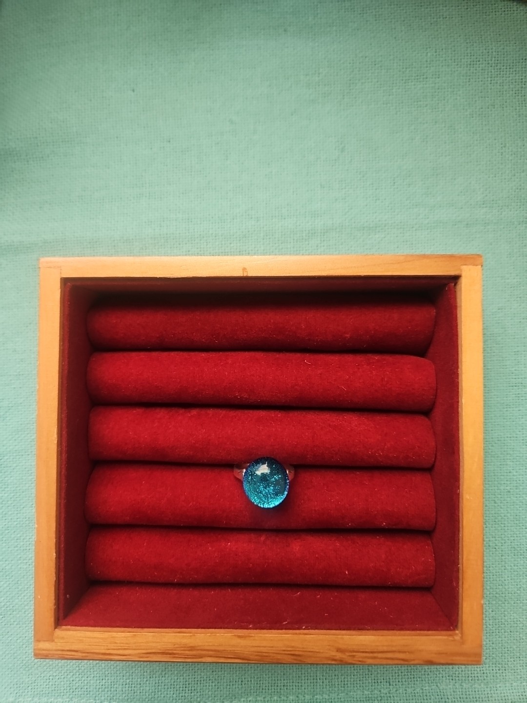 Glass Blown Adjustable Ring - image 1