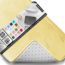 Clara Clark Velvet Memory Foam Bath Mat, Non-Slip, Machine Washable, 17x24"