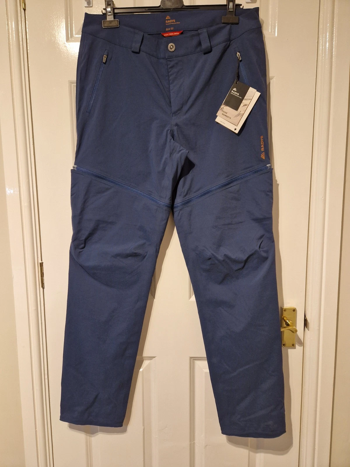 RADYS Trousers Mens EU 52 outdoor Hiking Light Sofhlell Waterproof!~Lapis Blue