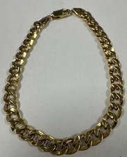 9ct Yellow Gold Hollow Curb Bracelet 8" 6mm Fully Hallmarked 375