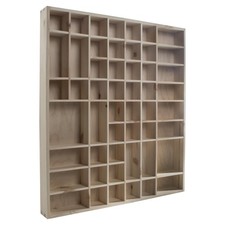 Large Wooden Multicompartment Wall Display Storage Trinket Shelf Paintable Wood
