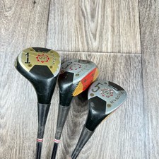 Vintage BEN HOGAN Black Persimmon Wood Set 1/3/5 APEX 3 R Flex Steel Shafts RH