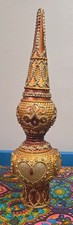 Vintage Gold Tones Jeweled Look Christmas Tree Topper