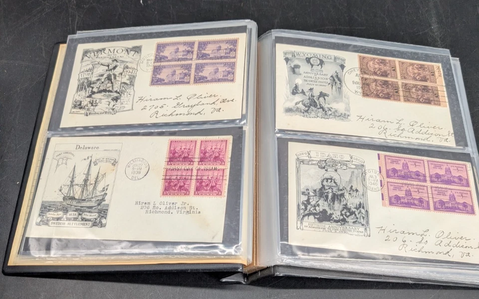 First day covers lot 1930s - 1940's  - STAMPS cancelled - Lot Of 56 In BOOK SEE - Image 3 of 4
