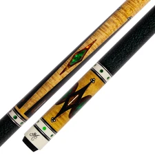 MEUCCI HORNET POOL CUE PAUA DIAMONDS EBONY USA MADE NEW FREE SHIPPING FREE CASE