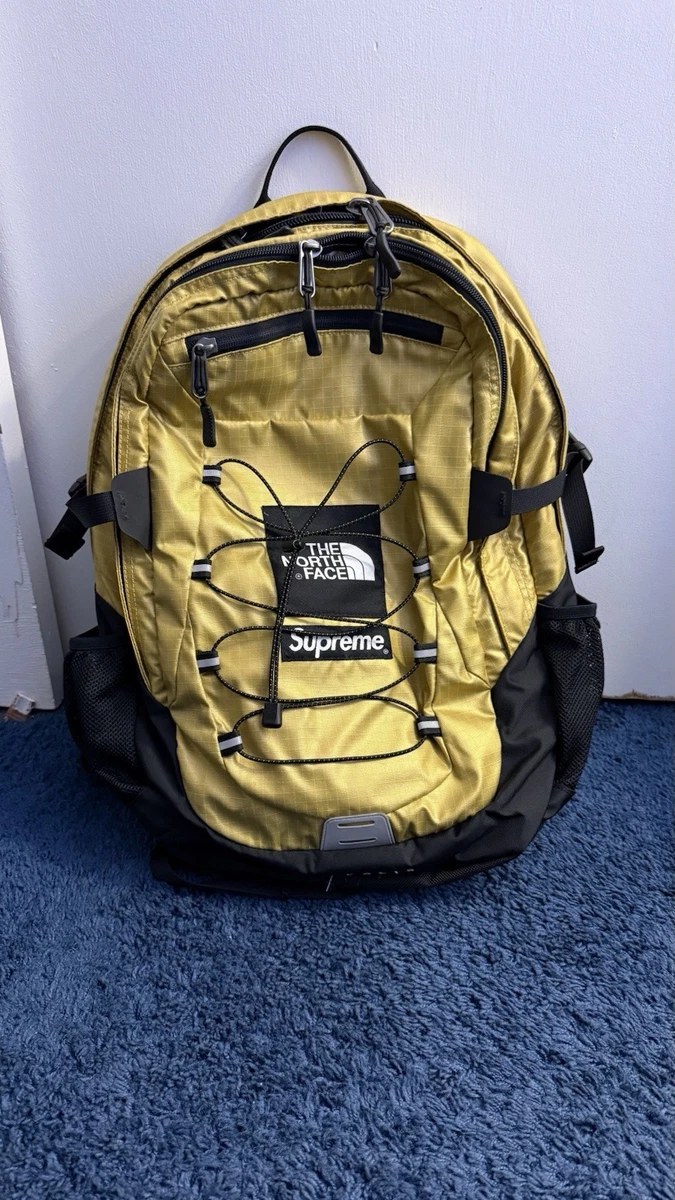 【美品】supreme north face backpack gold Buy Supreme x The North Face Metallic Borealis Backpack 'Gold