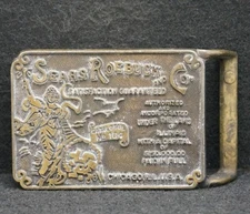 WF05155 VINTAGE 1970s *SEARS ROEBUCK AND CO.* CATALOGUE NO.104 BRASS BELT BUCKLE