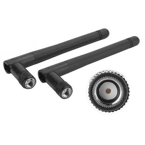 2 X New Dual Band 2.4 Ghz RP-SMA High Gain Antenna Router WiFi Wireless