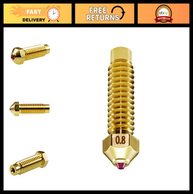 0.8mm Ruby Nozzle for 3D Printers - Hardened, Abrasion Resistant, Precision Prin