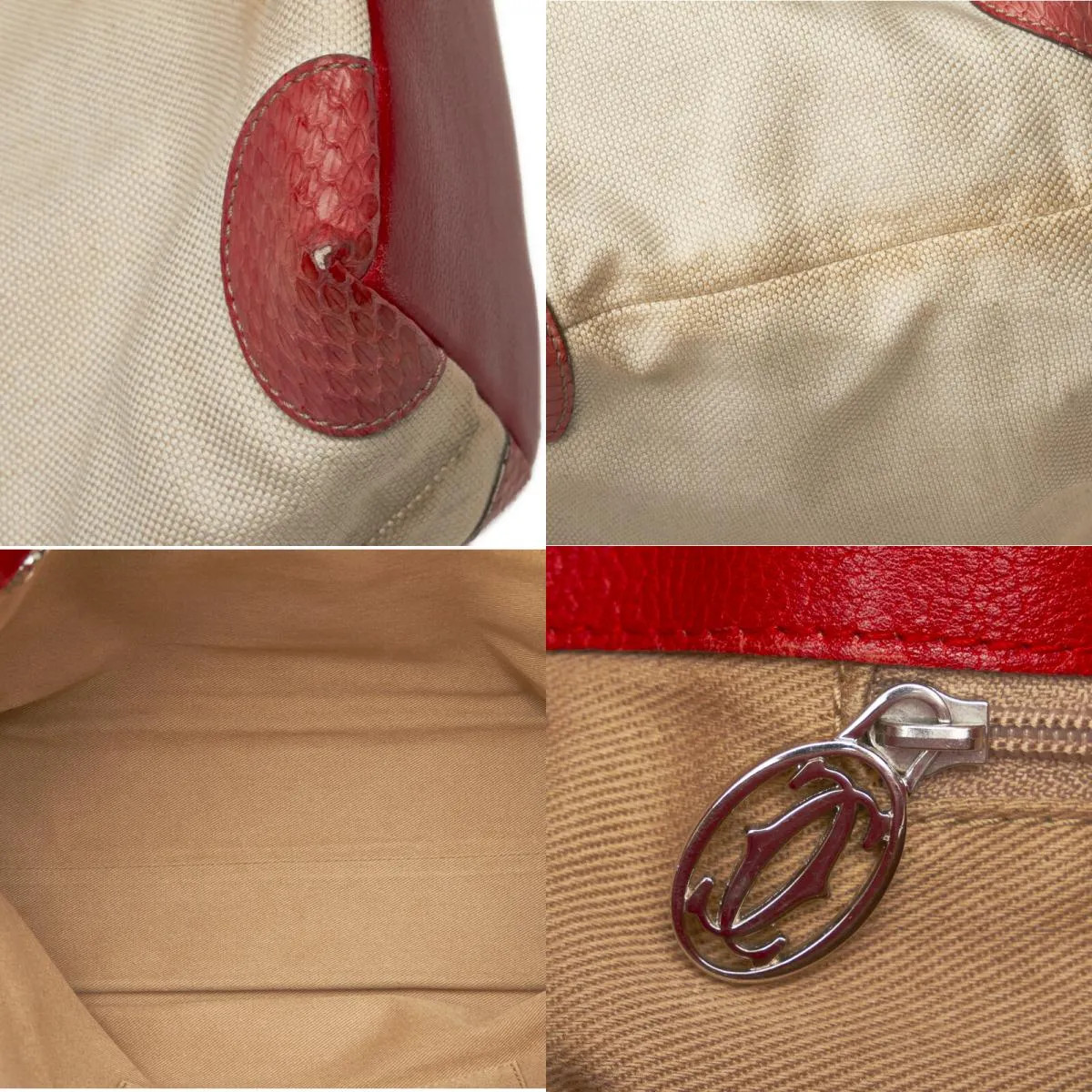 Cartier Marcello Python Embossed Shoulder Bag Tot… - image 9