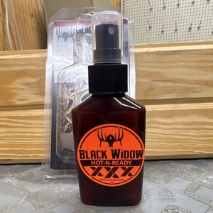 Black Widow Hot-N-Ready Deer Attractant Lure Brown Black Orange Plastic 3 oz