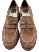 Dolce Vita Womens 8.5 Yanni Loafers Brown Suede Free Shipping