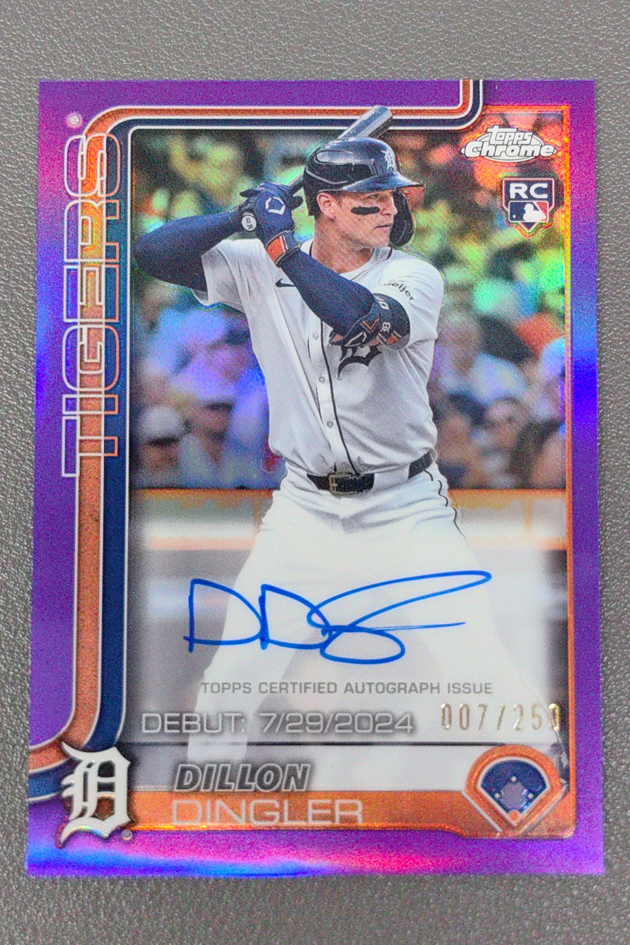 2025 Topps Chrome Dillon Dingler Rookie Auto Purple Refractor /250 #CRDA-DD