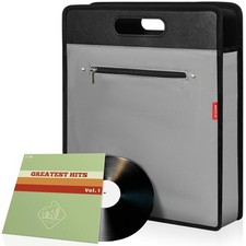Vinyl Record Travel Carrying Bag,LP Records Durable Vinyl Albums Case For Mos...