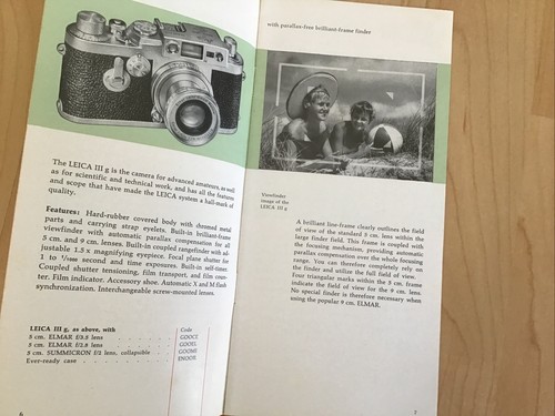 Leica Lenses Sales Brochures X2 - 1950's - Picture 6 of 10