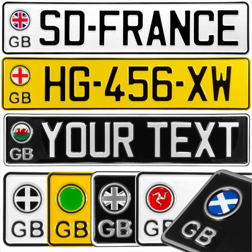 GB Pressed Number Plates Replica Show Trucker Name Kids Door 3D Gel Round Badge - Picture 11 of 12