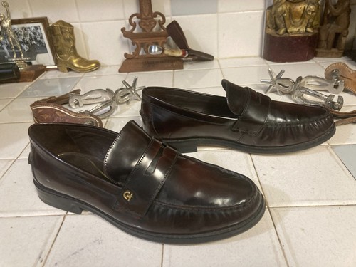 MOCASINES SIN CORDONES COLE HAAN VINTAGE DE CUERO BORGOÑA TALLA 8 B - Imagen 12 de 16