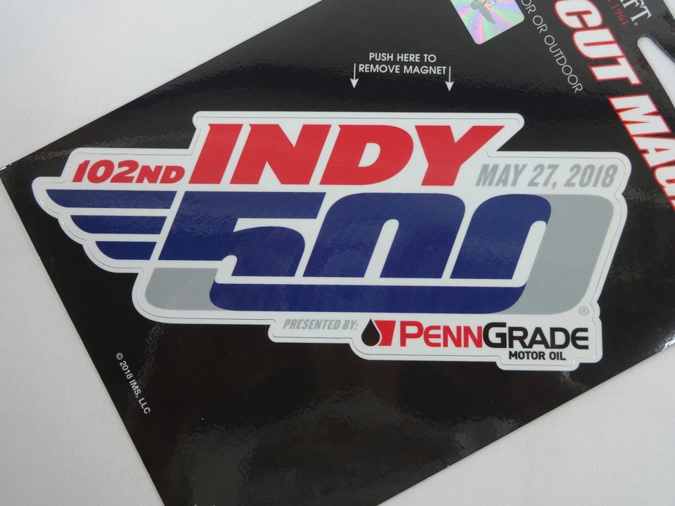 2018 Indianapolis 500 Collector Event 模切磁铁 PennGrade 汽车油 — 第 2/4 张图片