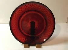 Luminarc Cristal D' Arques Durand Ruby Red Salad Plate 8" Glass ~ France