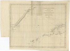 Carte ancienne des découvertes faites dans l'océan Pacifique Sud par Cook (1777)