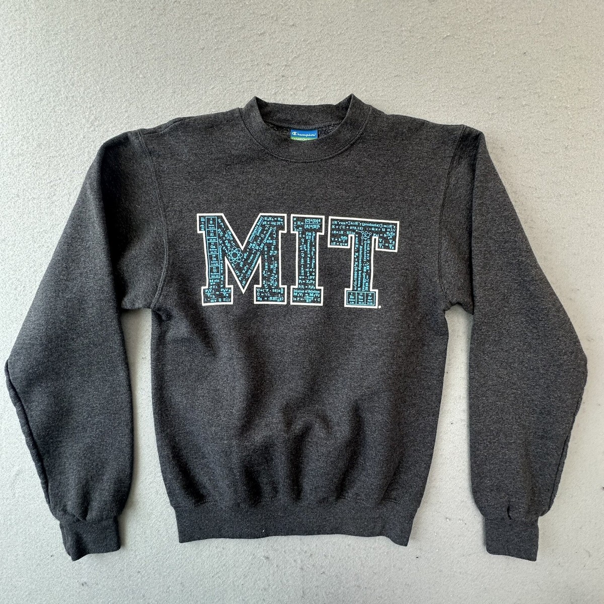 VINTAGE MIT Sweater Mens Extra Small Gray Champion Eco Fleece Crewneck  College | eBay