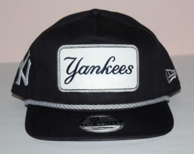 NEW ERA The Golfer NEW YORK YANKEES Cap PATCH Snapback Hat ROPE 1980's Style *4P