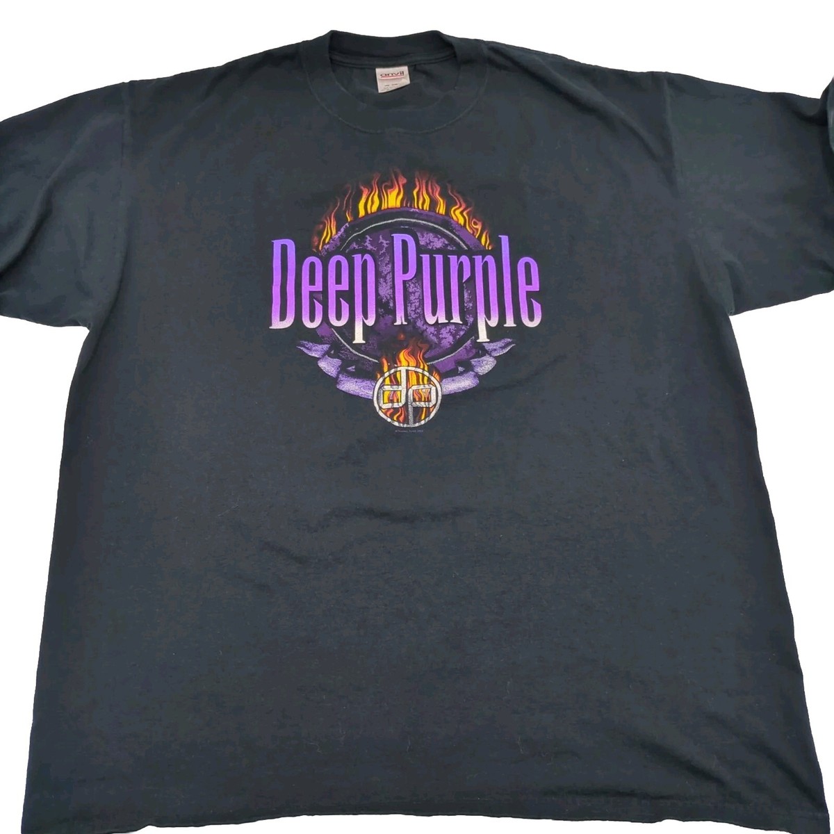 Vintage 2004 Deep Purple Tour Shirt XL Band Logo Tour Cities Black