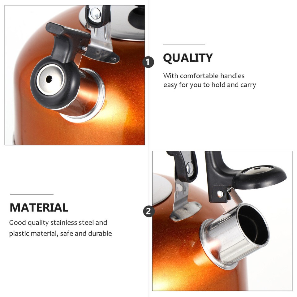 Tea Kettle for Stove Top Orange Boiling Stovetop Kettles Pot Home Use