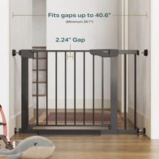 Cumbor Baby Safety Gate for Stairs & Doorway 29.7"-40.6"Wx30”H, Black