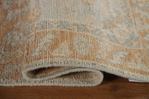 Sage Green/ Rust Oushak Turkish Vegetable Dye Hand-knotted Area Rug 2'x3' Carpet - Picture 8 of 12