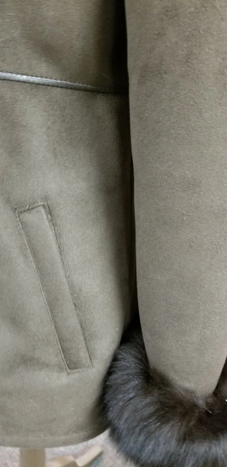 #36C, NUEVO SIN T marrón imitación piel de oveja imitación gamuza piel de zorro real apóstrofe S Foto 2 de 4