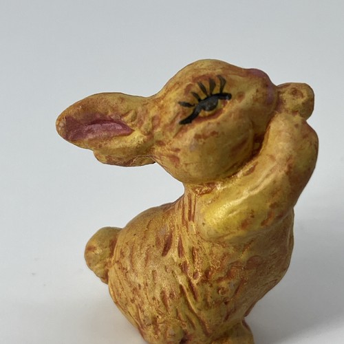 5 conejos de cerámica pintados a mano de colección conejos jardín conejito de Pascua infantil - Imagen 3 de 18