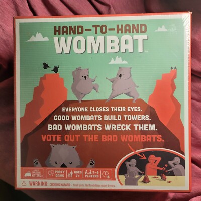 Hand to Hand Wombat Game by Exploding Kittens New Party Board Game Ages 7+  