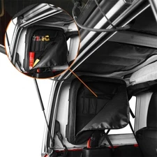 Pair Oxford Cloth Roll Bar Storage Cargo Bags For Jeep Wrangler JL 2018-2025