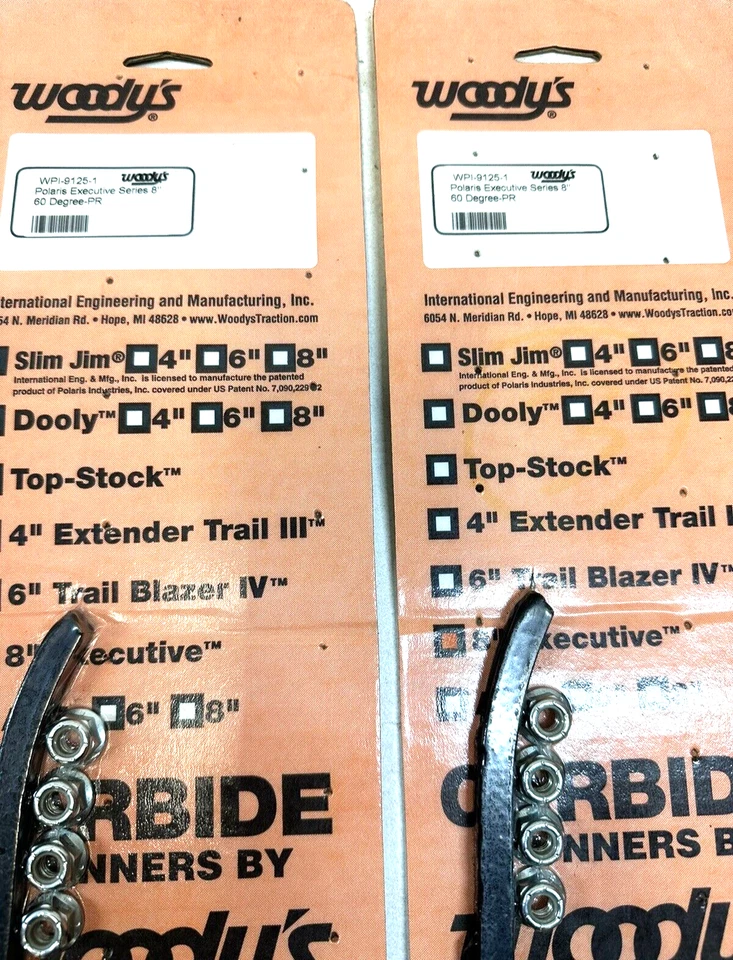 PACK 2 Woodys 8" Carburo Runners Polaris RMK/SKS/Switchback 2003-2006 - WPI-9125 Foto 3 de 4