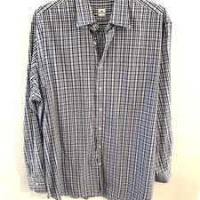 Peter Millar Shirt Mens XL Purple Brown Button Down Long Sleeve Plaid Cotton