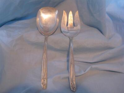 Anniversary Rose Pattern International Deep Silver Serving Set