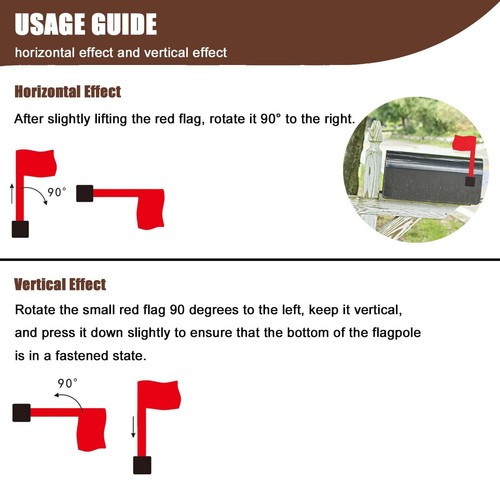Mailbox Flag Replacement Kit Universal Acrylic Red Flag Mailbox Flag Sign Upg... - Picture 6 of 7