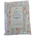 Simply Shabby Chic Ditsy Daisy Floral Stripe Scalloped Quilted Standard Sham NEW