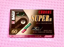 BASF  CHROME SUPER  II  60 VS. IV      TYPE II     BLANK CASSETTE TAPE (SEALED)