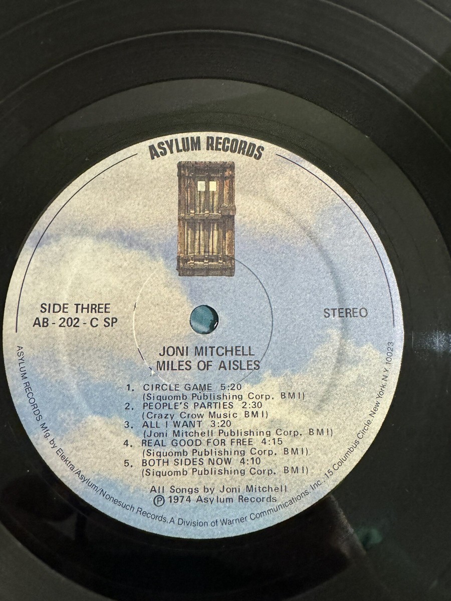 Joni Mitchell - Miles of Aisles -2LP Asylum AB-202 OG '74