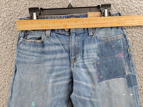 Polo Ralph Lauren Paint-Print Astor Slim Boyfriend Jeans Girls 14 Blue 5 Pocket~ - Picture 4 of 18